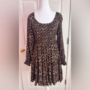 Altar’d State Back and Pink Flower Print Dress